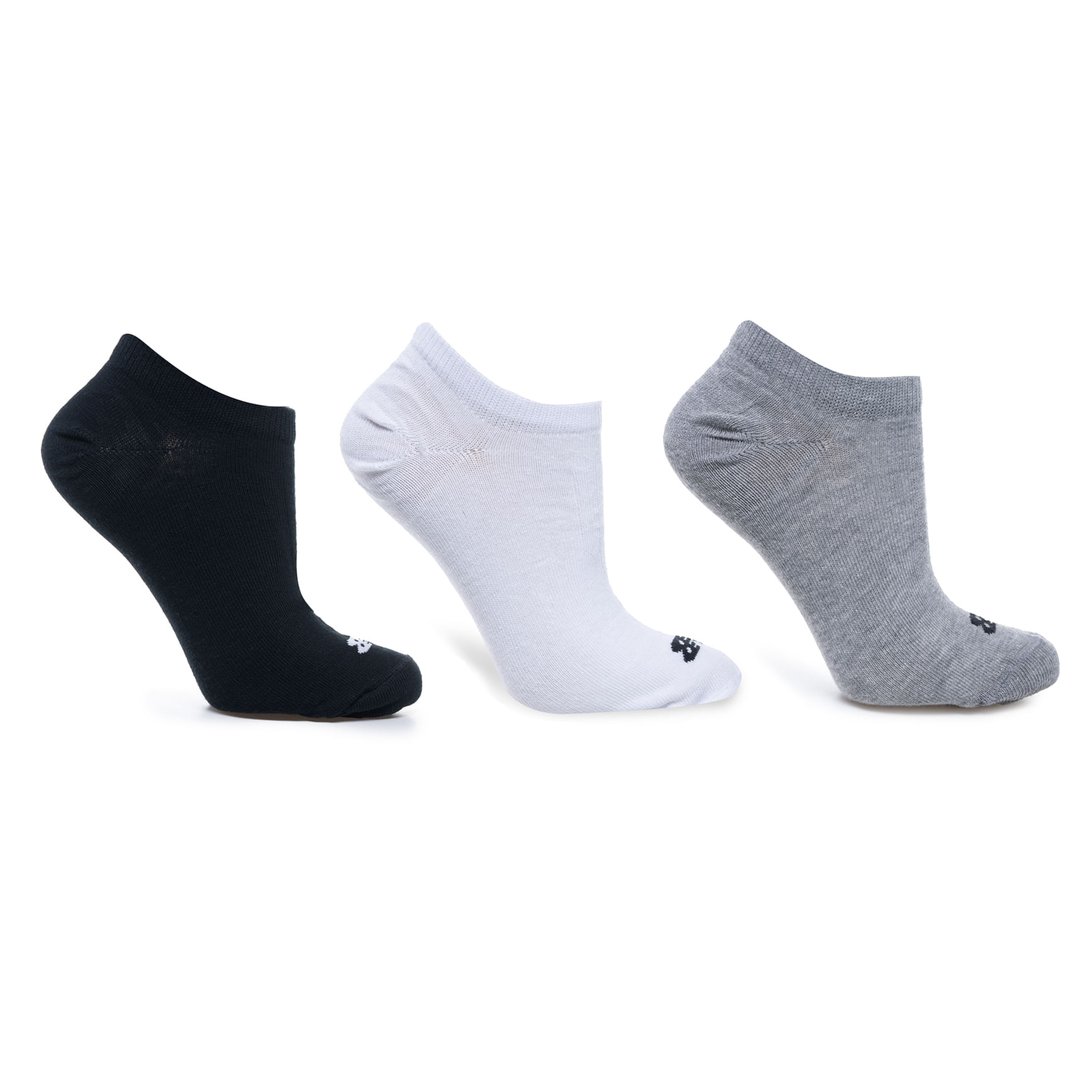 New Balance Meia NB33A013-000177 39-42 KIT 3 BrancoPretoMescla Algodao -7-